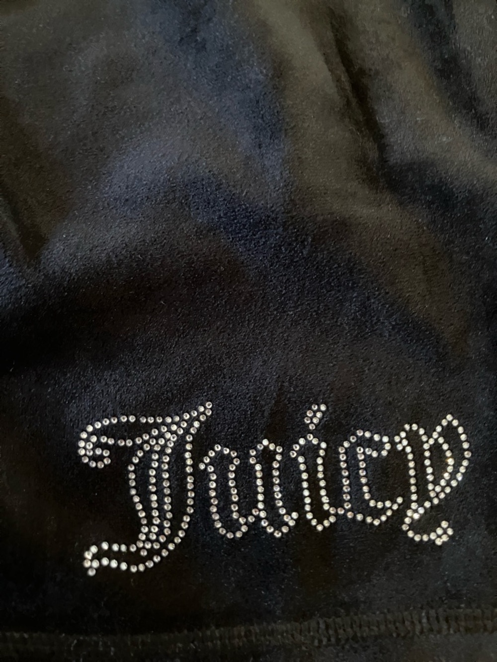 Juicy couture black velour shorts size 3X nwot - Picture 3 of 5
